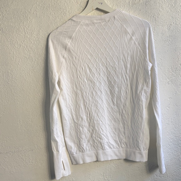 Lululemon White Cable Knit Sweater - Picture 3 of 6
